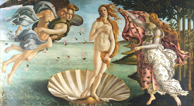Boticelli's Venus at the Uffizi Gallery, Florence