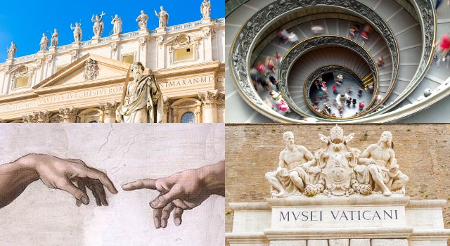 A collage of Vatican images