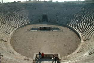 The interior of the Verona Arena