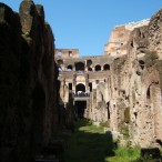 Colosseum, Rome, 2012 - looking up from dungeon level