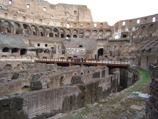 Colosseum interior, from lower levels, 2012