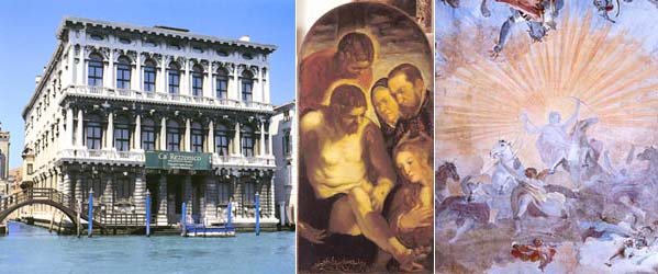 Images of the Ca' Rezzonico gallery, Venice, Italy