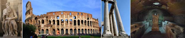 Some images from sights on the ancient Rome and underground tour